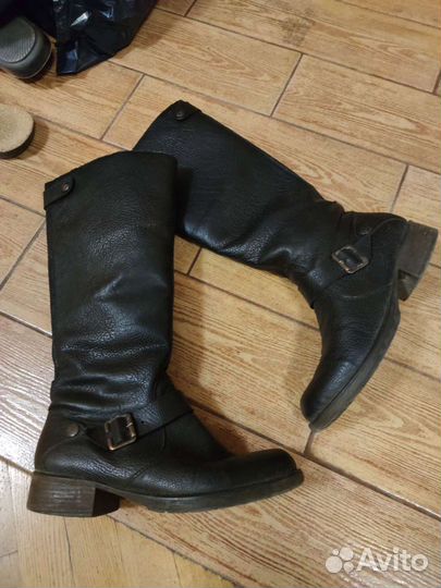 Сапоги кожаные зимние Rieker на овчине