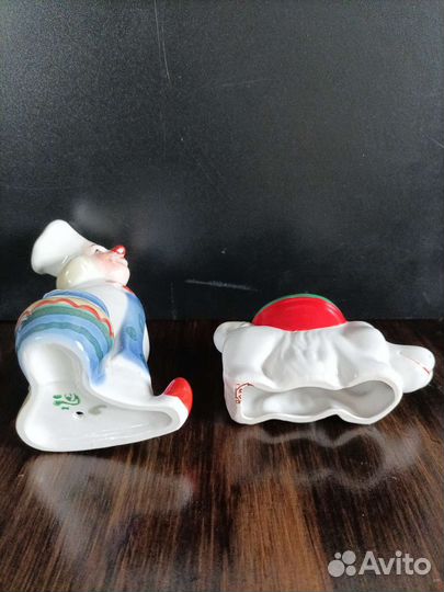 Статуэтка фарфоровая повар с котом СССР