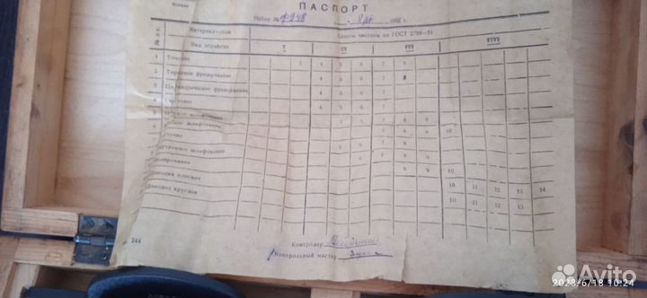 Образцы чистоты поверхностей.СССР