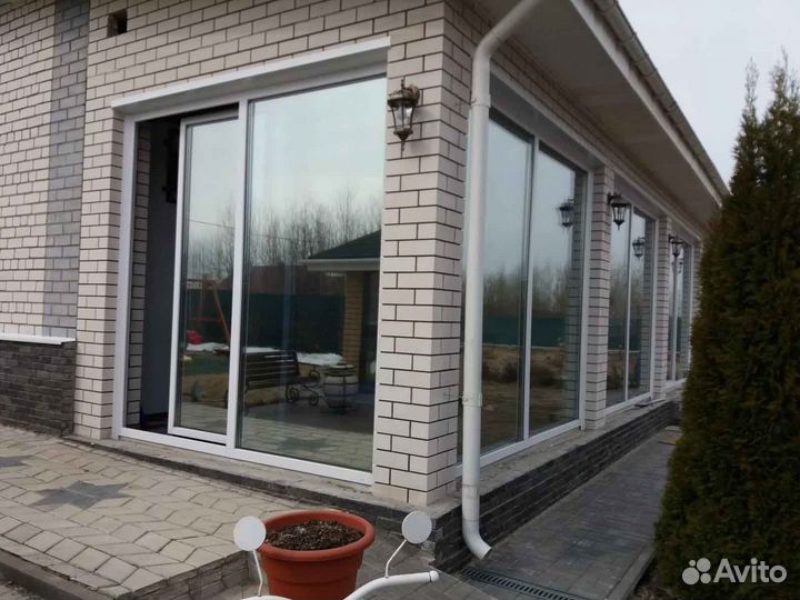 Ремонт окон, стеклопакет Стандарт RAL8579