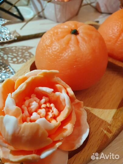 Мыло ручной работы апельсин новогодний подарок