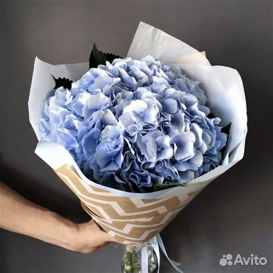 Голубая гортензия букет №453