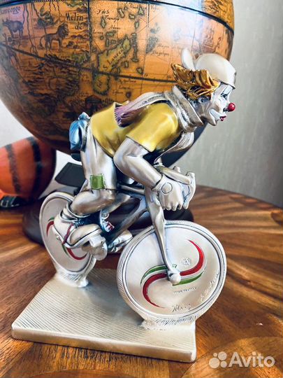Клоун на велосипеде серебряный Италия