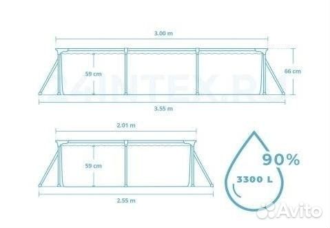 Каркасный бассейн Bestway 300х201х66 см (56404 BW)