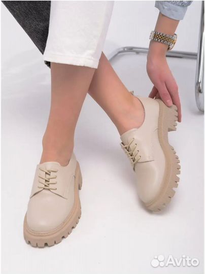 Ботинки туфли женские нат. Кожа р.38