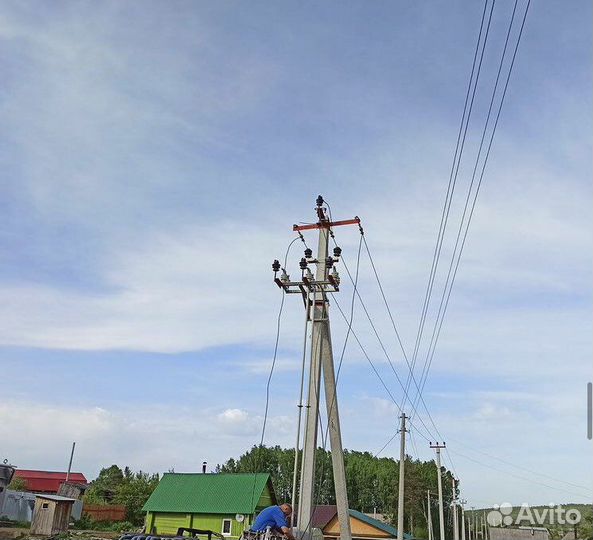 Установка столбов под лэп