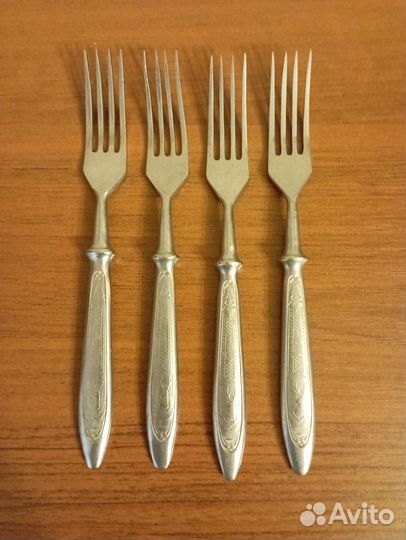 Ложки чайные(6шт.), вилки (4шт) СССР нержавейка