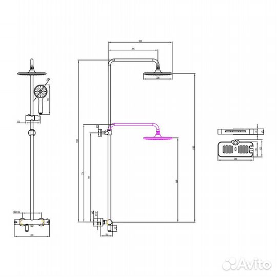 Смеситель Lemark Tropic LM7010C, термостатический