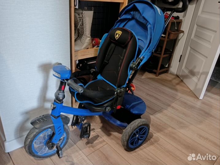 Велосипед коляска с ручкой