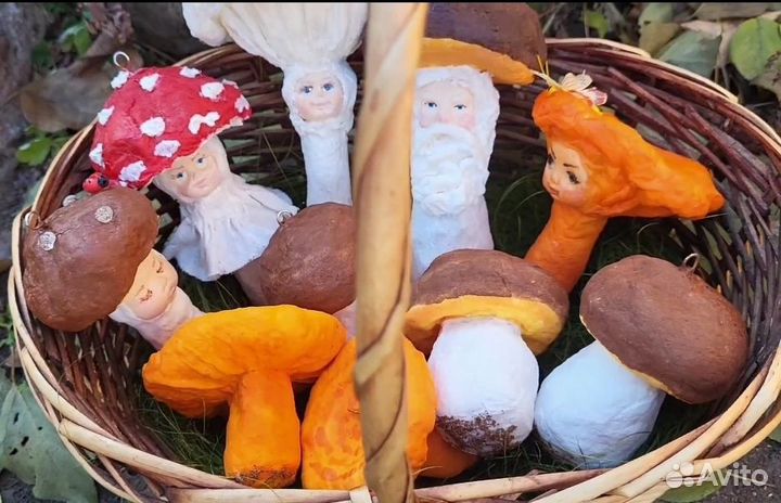 Ватные елочные игрушки