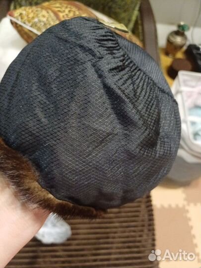 Шапка берет норковая женская