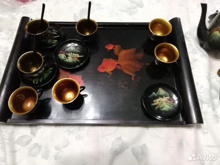 Сервиз и вазы Тиковое дерево,коллекционные ложки