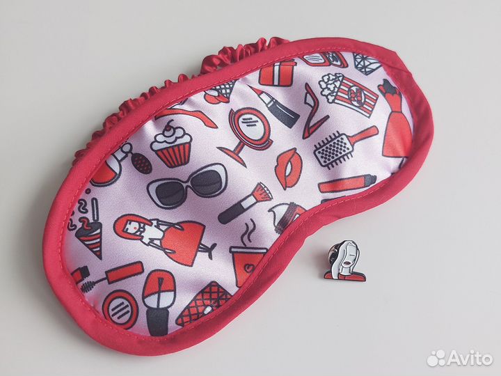 Маска для сна и значок комплект Krygina Крыгина