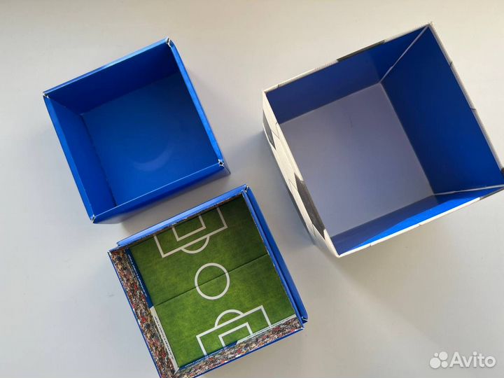 Подарочная коробка футбольный куб спорт мастер