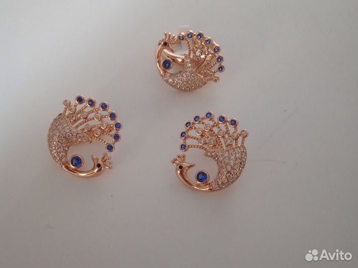 Серьги 2,5см кольцо 18р премиум