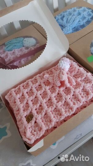 Плед детский плюшевый. Ручная работа