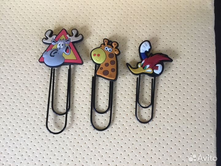 Скрепки-закладки с мульт.героями