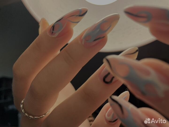 Покрытие гель лаком наращивание ногтей