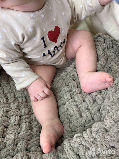 Плюшевый детский вязаный плед для новорожденных