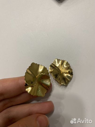 Винтажные серьги клипсы christian dior