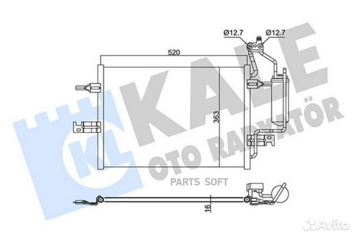 Радиатор кондиционера opel Meriva 03-10