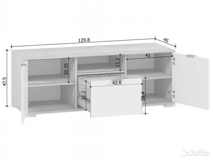 Тв-тумба Стелла Белый