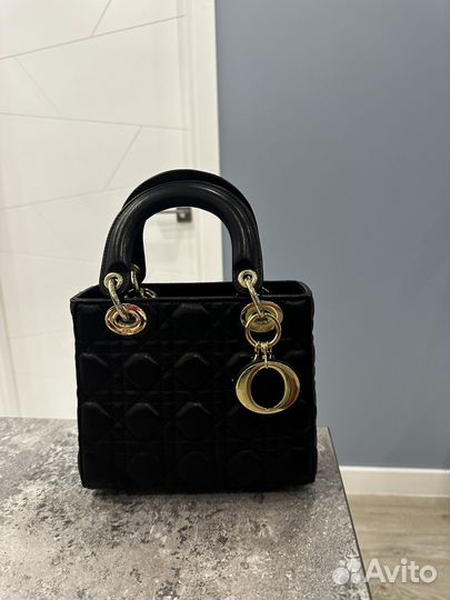 Сумка lady dior черная