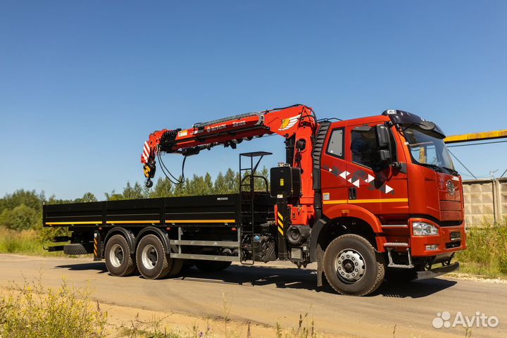 Бортовой грузовик FAW 3250 с КМУ Sunhunk, 2024