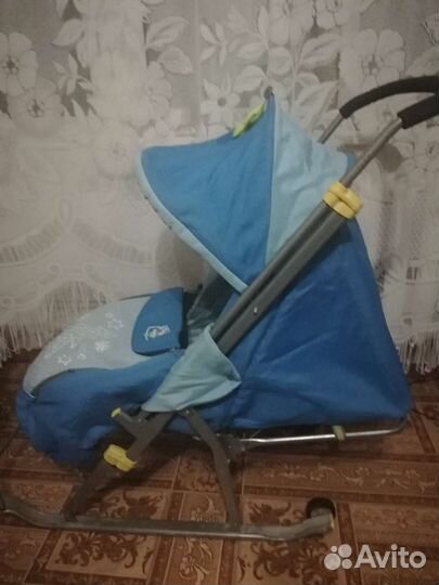 Детские санки с колесами бу