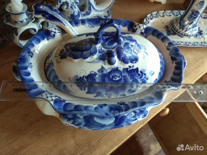 Супница гжель Дубок