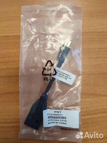 Адаптер miniDP - DP, PNY