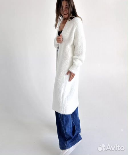 Кардиган длинный пушистый