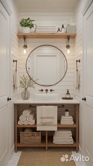 Открытая тумба под раковину на заказ под ключ