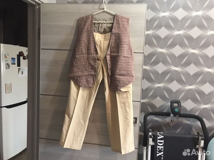 Брюки и жилет хлопок лен Германия р 50