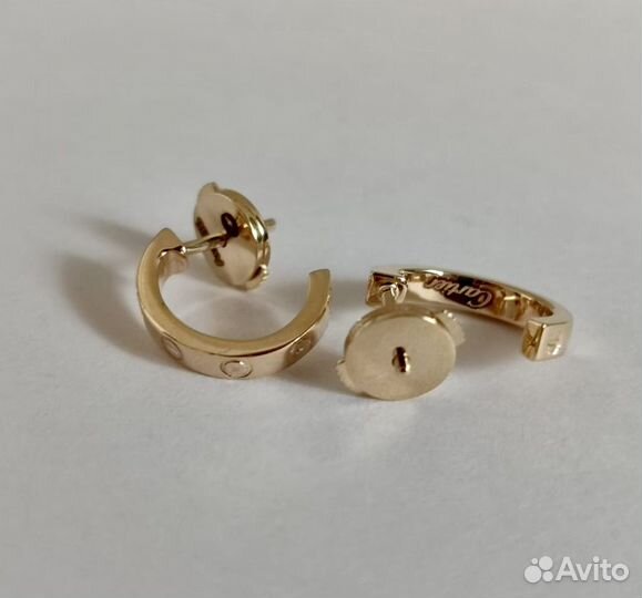 В наличии Cartier love серьги золото 585 проба