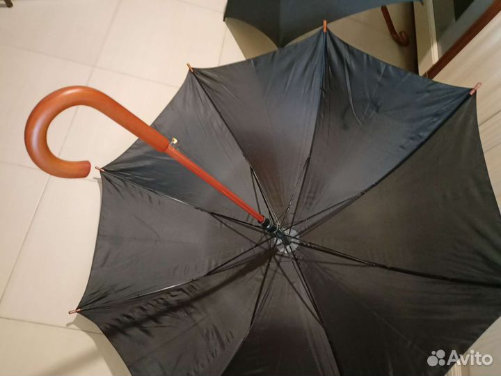 Зонт трость мужской черный Франция
