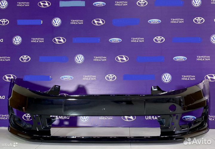 Бампер Передний Volkswagen Polo рестайлинг Чёрный