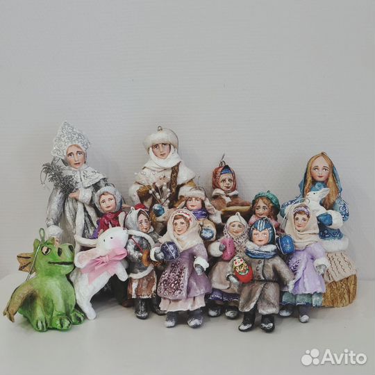 Ватные игрушки на елку