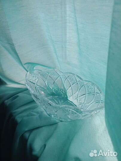 Хрустальная ваза ладья большая СССР