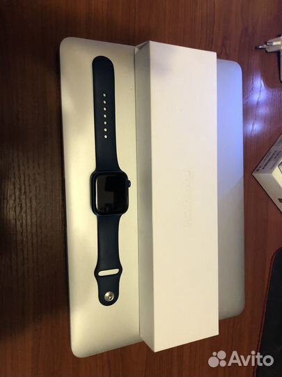 Часы apple watch 7 45 mm blue