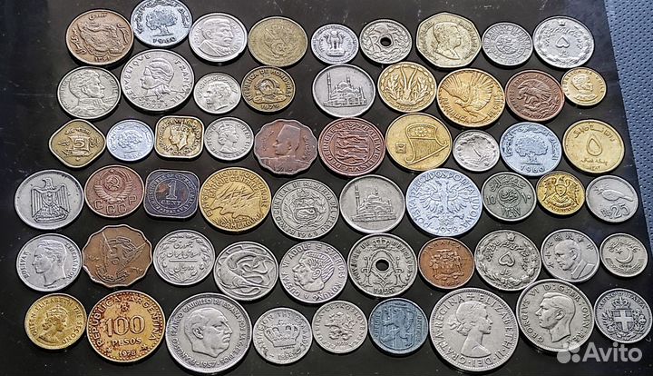 Иностранные монеты мира старая Европа и Экзотика