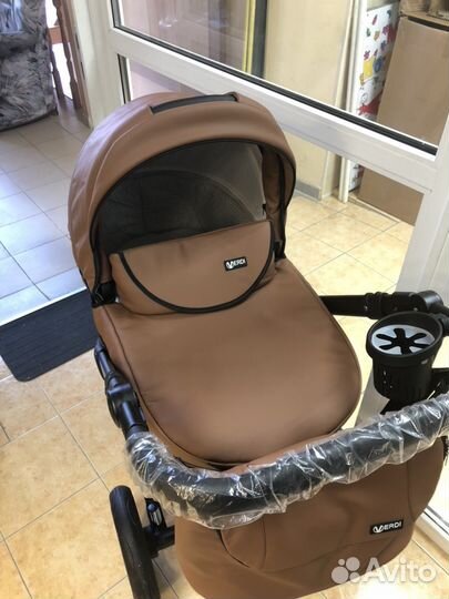 Коляска Verdi Mirage (Новая) Коричневая Эко /Кожа