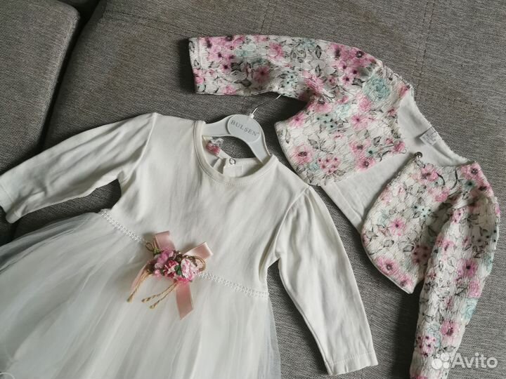 Нарядное праздничное платье для девочки 1 годик