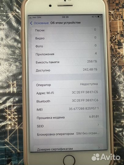 iPhone 8 Plus, 256 ГБ