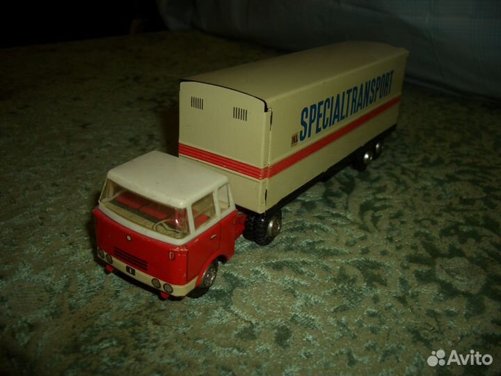 Машина грузовик с прицепом