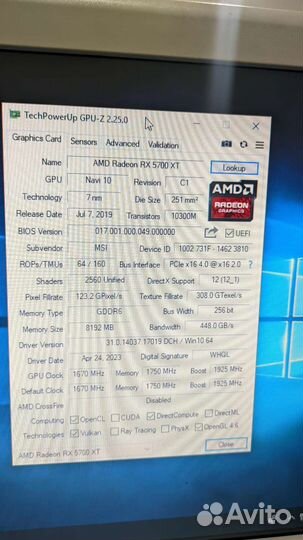 Msi Radeon Rx 5700Xt 8gb