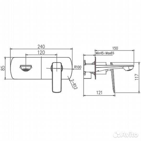 Смеситель Haiba HB548-8 HB80548-8 для раковины, б