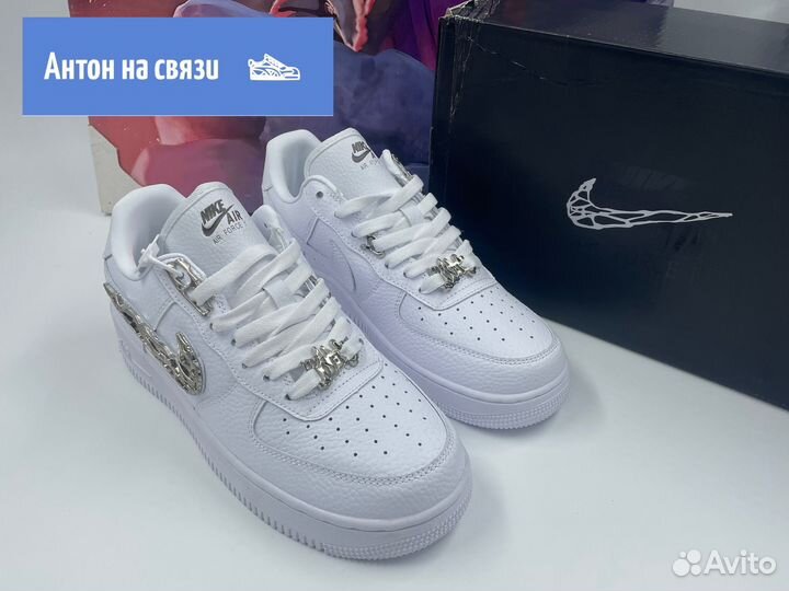 Nike air force 1 molten metal 41-45 белые