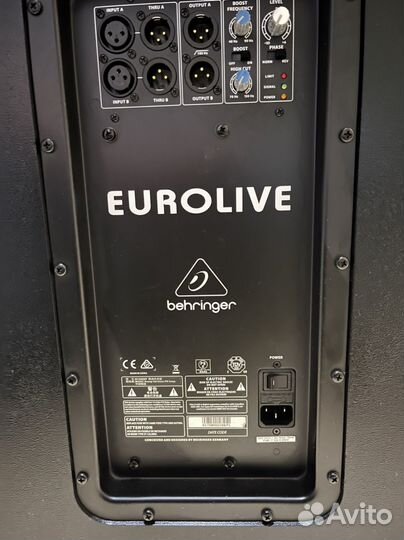 Сабвуфер behringer b1500xp и колонка b108d