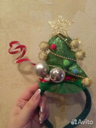 Ободок для волос ёлочка